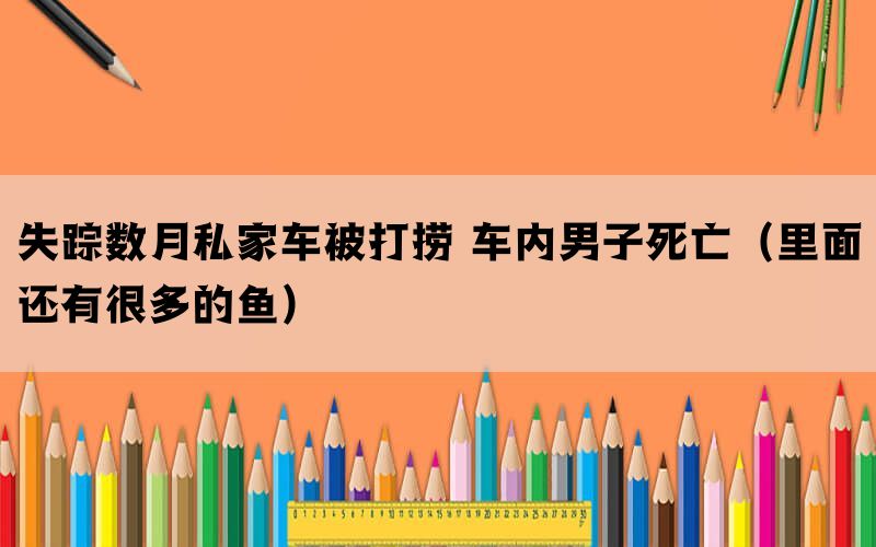 失蹤數(shù)月私家車被打撈 車內(nèi)男子死亡（里面還有很多的魚(yú)）