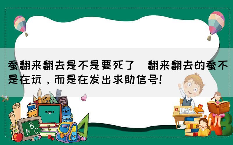 蠶翻來翻去是不是要死了(翻來翻去的蠶不是在玩，而是在發(fā)出求助信號！)