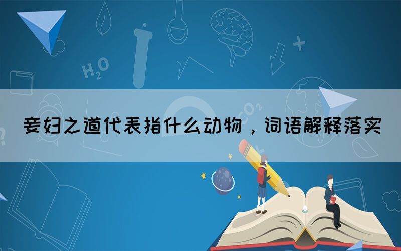 妾婦之道代表指什么動物，詞語解釋落實(圖1)