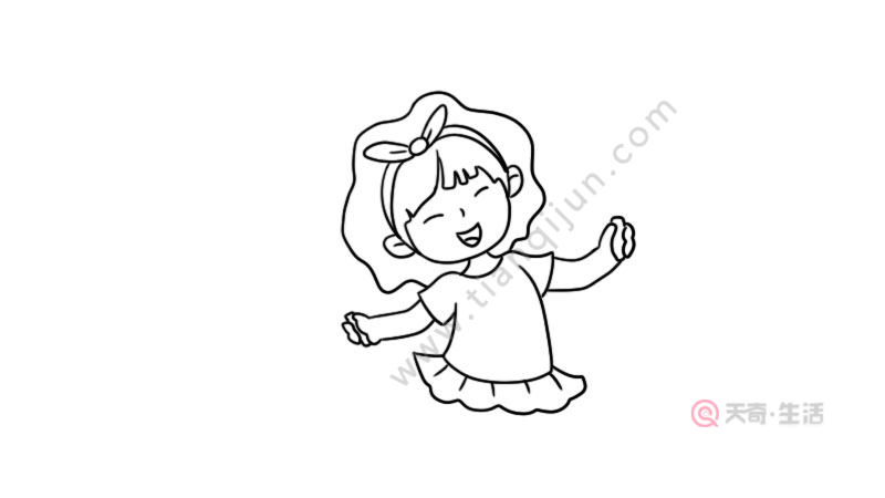 兒童節(jié)跳繩的女孩簡(jiǎn)筆畫(huà)畫(huà)法(圖4) 兒童節(jié)跳繩的女孩簡(jiǎn)筆畫(huà)畫(huà)法